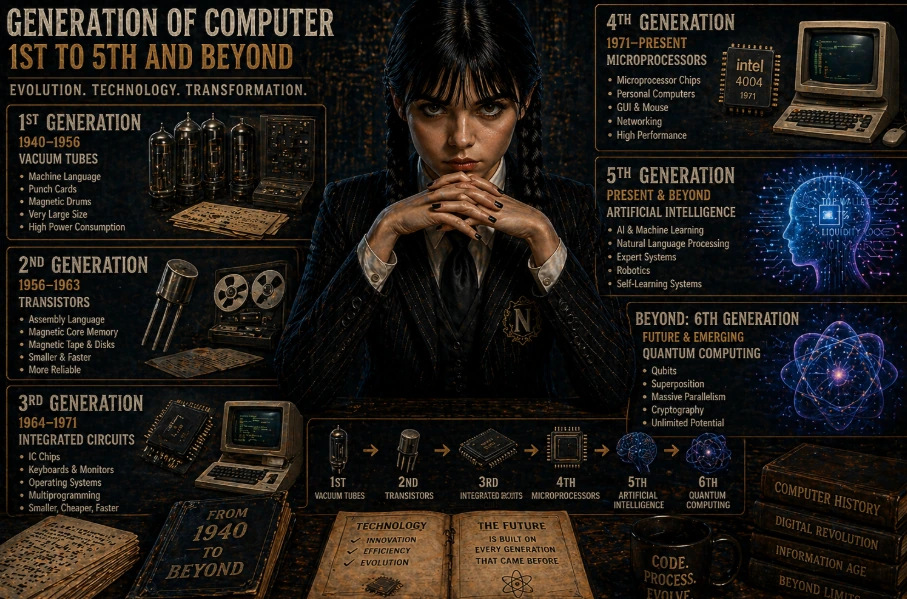 Generation of Computer 1st to 5th and How Systems Evolved