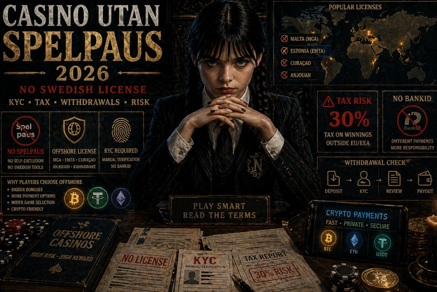 Casino utan Spelpaus: Så fungerar spel utan svensk licens 2026